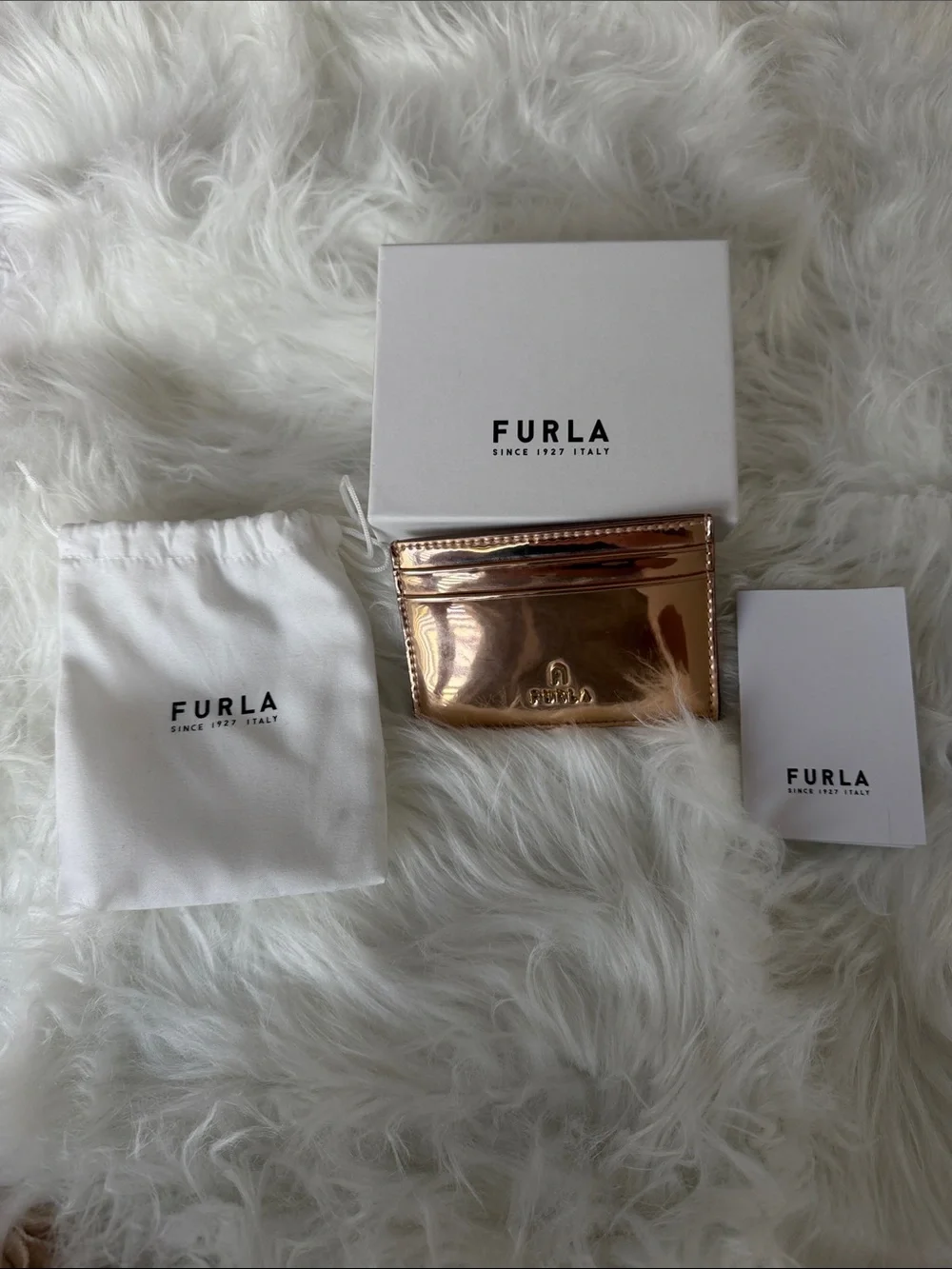Furla NEW Metallic Rose Gold Cardholder